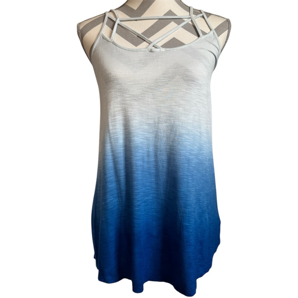 American Eagle Blue and White Ombre Women's Top